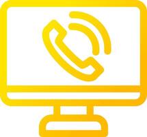 Phone Call Creative Icon Design vector