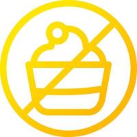 No Sweets Creative Icon Design vector