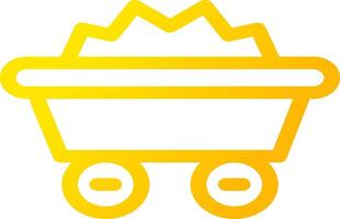 Mine Cart Creative Icon Design vector