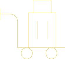 Luggage Cart Creative Icon Design vector