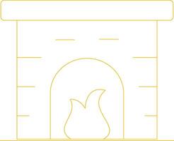 Fireplace Creative Icon Design vector
