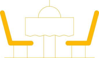 Dinner Table Creative Icon Design vector