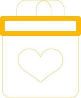 Valentines Bag Creative Icon Design vector