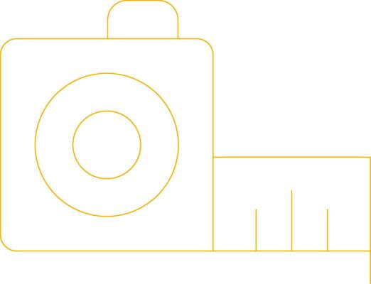 Tape Measure Creative Icon Design