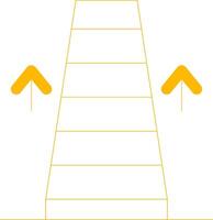 diseño de icono creativo de escalera mecánica vector