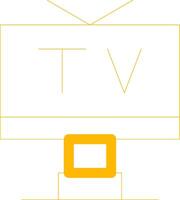 diseño de icono creativo de tv vector