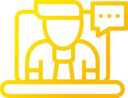 Online Interview Creative Icon Design vector