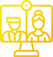 Online Interview Creative Icon Design vector