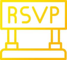 diseño de icono creativo rsvp vector