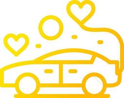 diseño de icono creativo de coche de boda vector