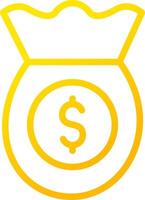 Money Bag Creative Icon Design vector
