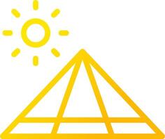 Pyramid Creative Icon Design vector