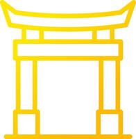 diseño de icono creativo de puerta torii vector