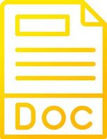 Doc File Format Creative Icon Design vector