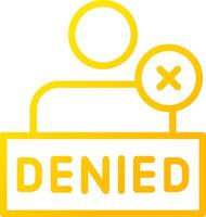 Denied Creative Icon Design vector