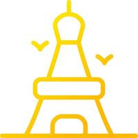 Eiffel Tower Creative Icon Design vector