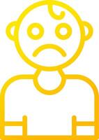 Sad Baby Creative Icon Design vector