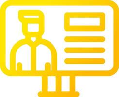 Online Lecture Creative Icon Design vector