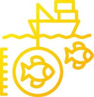 Deep Sea Fishing Creative Icon Design vector