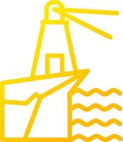 Lighthouse Landscape Creative Icon Design vector
