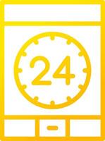 24 Hour Service Creative Icon Design vector