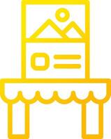 Tabletop Display Creative Icon Design vector