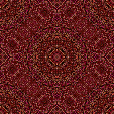 Oriental abstract seamless mandala ornament pattern background - bohemian kaleidoscope vector art graphic design