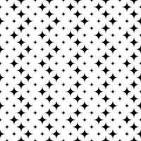 Black and white curved star pattern background - abstract vector illustration