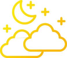 Night Weather Creative Icon Design vector