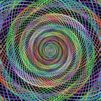 Multicolored computer generated wired spiral fractal background art vector