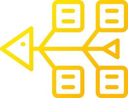 Fishbone Diagram Creative Icon Design vector