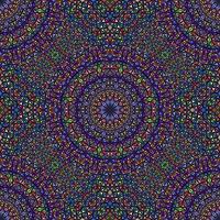 Abstract oriental multicolored seamless mandala mosaic ornament pattern background design - multicolor vector art graphic