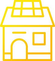 Solar House Creative Icon Design vector