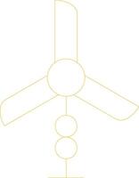 viento turbina creativo icono diseño vector