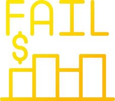 Business Fail Creative Icon Design vector