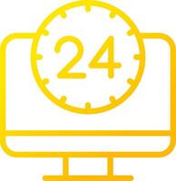 24 7 Monitoring Creative Icon Design vector