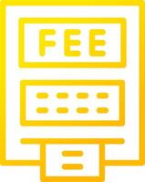 ATM Fees Creative Icon Design vector