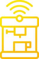 Smart Coffee Machine Creative Icon Design vector