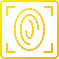 Fingerprint Scan Creative Icon Design vector