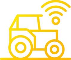 Smart Tractor Creative Icon Design vector