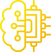 Brain Circuit Creative Icon Design vector