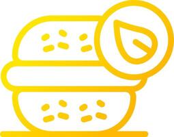 Vegan Burger Creative Icon Design vector