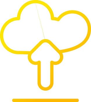 Cloud Upload Creative Icon Design vector