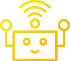 Robot Assistant Creative Icon Design vector