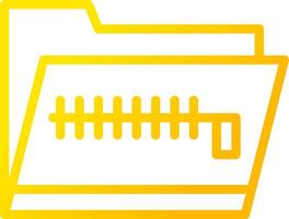 Zip Folder Creative Icon Design vector