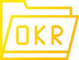 Okr Folder Creative Icon Design vector