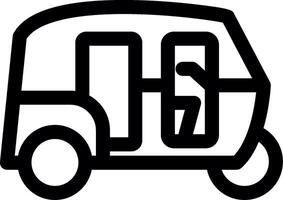 Rickshaw Creative Icon Design vector