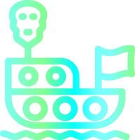 Pirates Ship Creative Icon Design vector