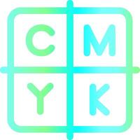 diseño de icono creativo cmyk vector