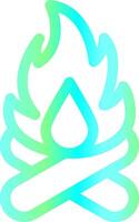 Winter Fire Creative Icon Design vector